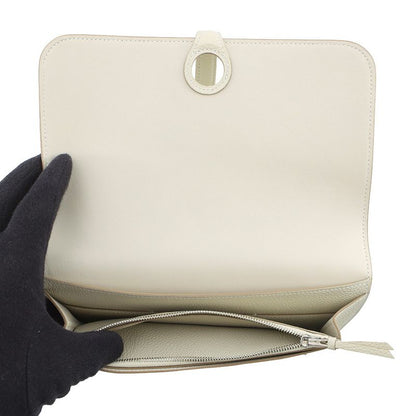 Hermes Wallet Dogon GM Duo Cles Silver Togo