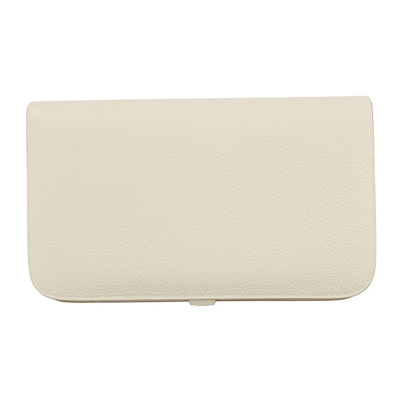 Hermes Wallet Dogon GM Duo Cles Silver Togo