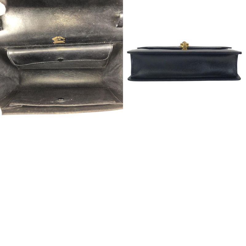 Gucci Vintage Taiga Eye Black Gold Leather Shoulder Bag Clutch