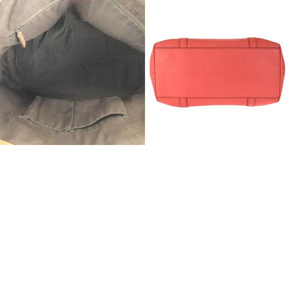 Gucci Interlocking Orange Pink Gunmetal Leather Tote