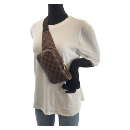 Louis Vuitton Damier Ebene Geronimos Brown Gold Belt Bag