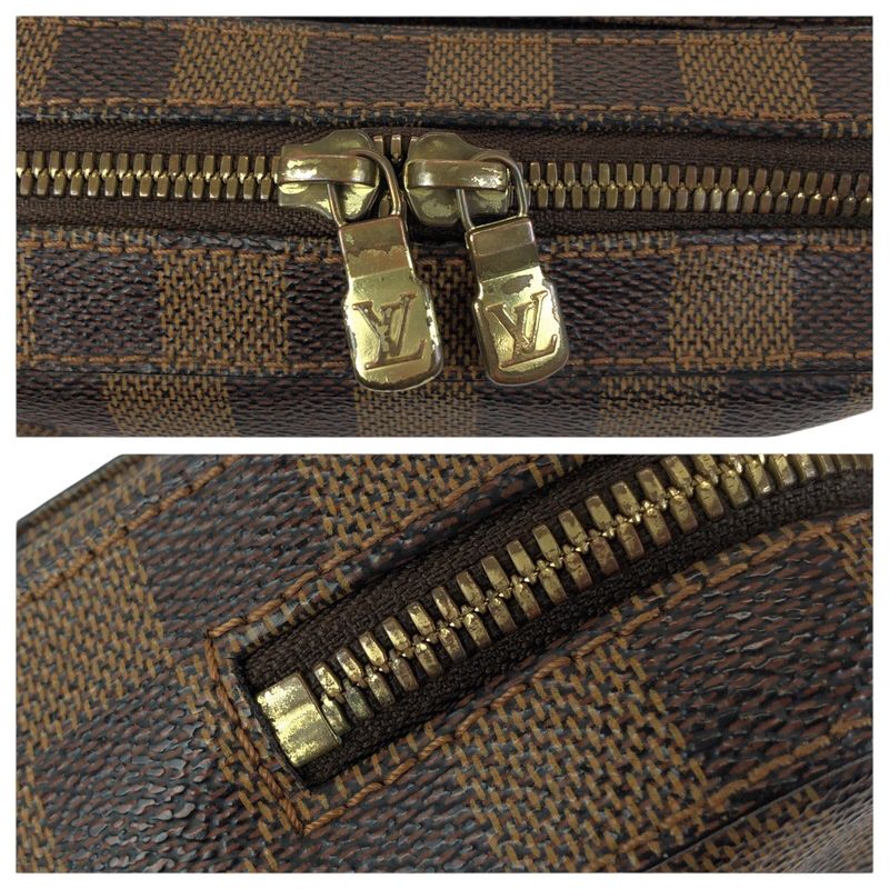 Louis Vuitton Damier Ebene Geronimos Brown Gold Belt Bag