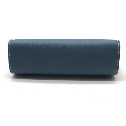 Hermes Zip Azap PM New Blue Jean Pouch Evercolor Case