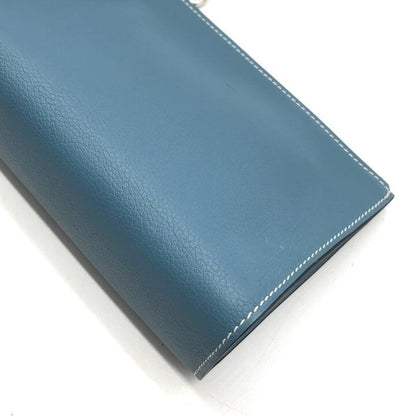 Hermes Zip Azap PM New Blue Jean Pouch Evercolor Case