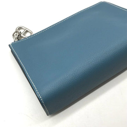 Hermes Zip Azap PM New Blue Jean Pouch Evercolor Case