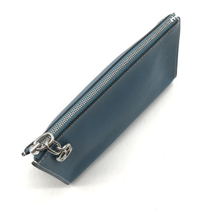 Hermes Zip Azap PM New Blue Jean Pouch Evercolor Case
