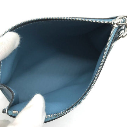 Hermes Zip Azap PM New Blue Jean Pouch Evercolor Case