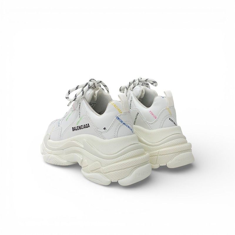 Balenciaga Triple S Sneakers Shoes Leather White Multicolor Logo