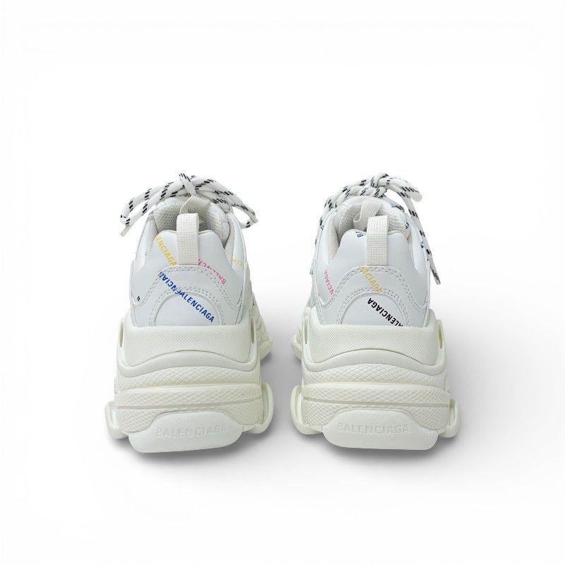 Balenciaga Triple S Sneakers Shoes Leather White Multicolor Logo