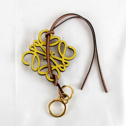 Loewe Charm Leather Yellow Keychain