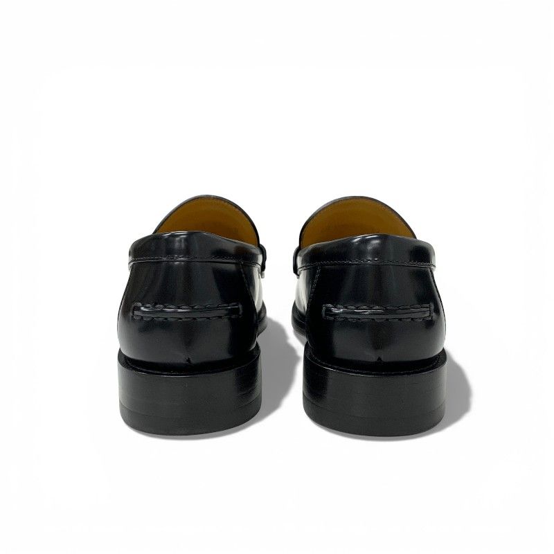 Dior Forever Loafers Leather Black Gold Cdlogo Plate Flat Shoes