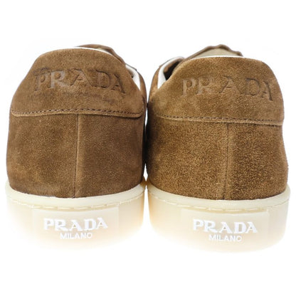 Prada Lane Suede Low Cut Sneakers Brown