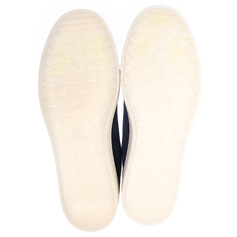 Prada Lane Suede Low Cut Sneakers Navy