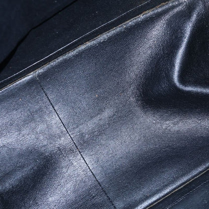 Saint Laurent Yves Ribe Goche Tote Black Leather Silver