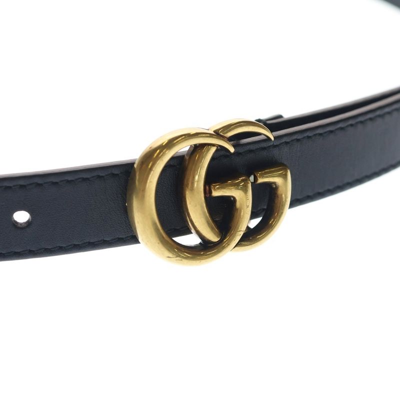 Gucci GG Marmont Leather Belt Gold