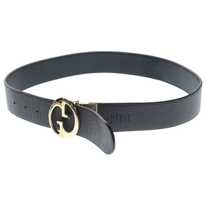 Gucci Belt Leather Black Gold