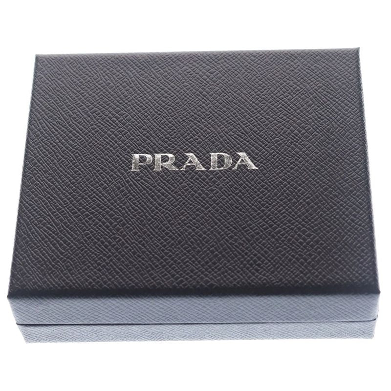 Prada Vitello Micro Grain Leather Compact Wallet Bifold Black