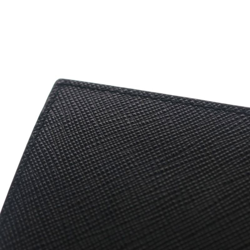 Prada Vitello Micro Grain Leather Compact Wallet Bifold Black
