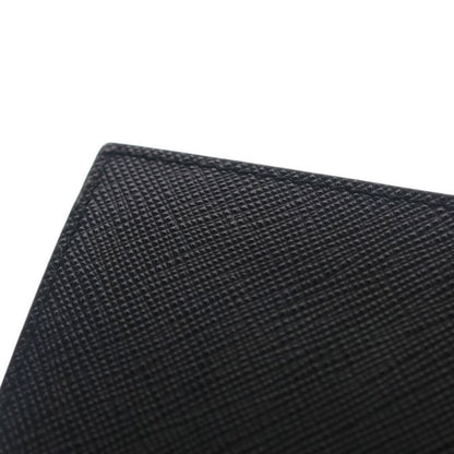 Prada Vitello Micro Grain Leather Compact Wallet Bifold Black