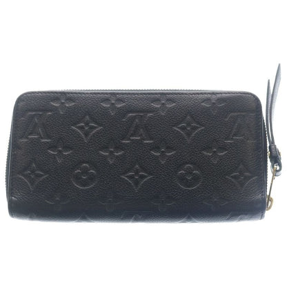 Louis Vuitton Monogram Empreinte Zippy Wallet Card Case Black Leather Gold