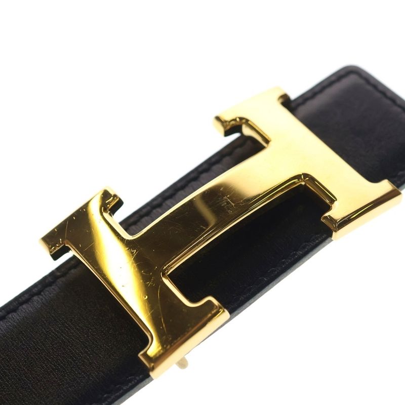 Hermes Constance Belt Taurillon Gold Leather Brown