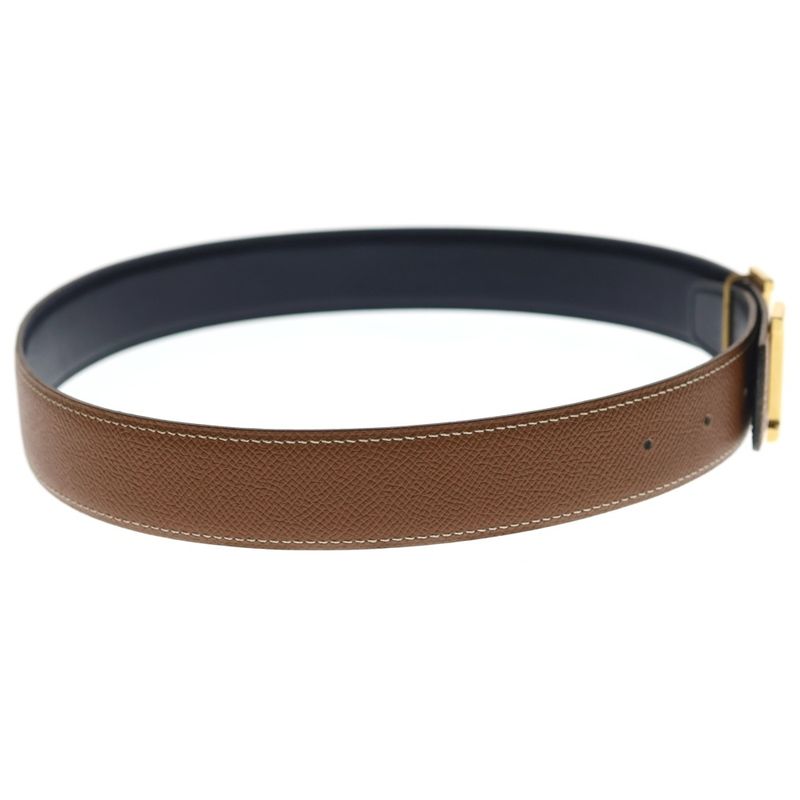 Hermes Constance Belt Taurillon Gold Leather Brown
