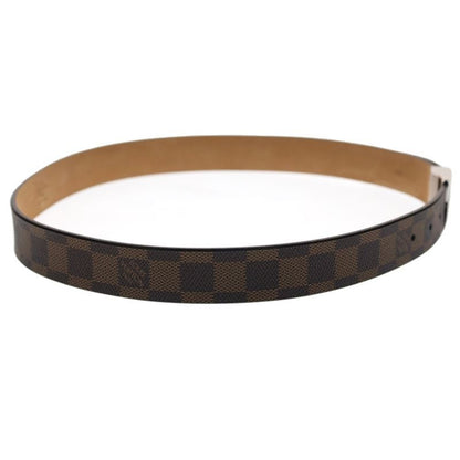 Louis Vuitton Damier Ceinture Carre Belt Brown Silver