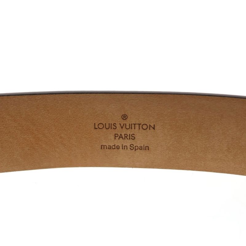 Louis Vuitton Damier Ceinture Carre Belt Brown Silver