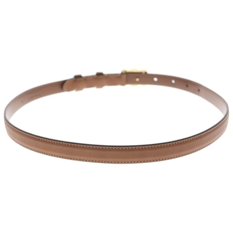 Celine Triomphe Leather Belt Brown Gold