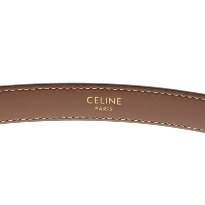 Celine Triomphe Leather Belt Brown Gold