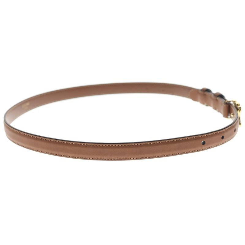 Celine Triomphe Leather Belt Brown Gold