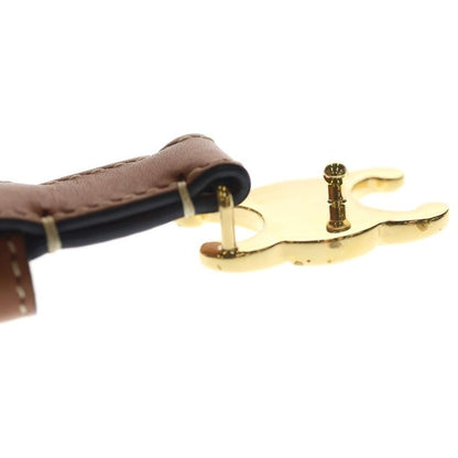 Celine Triomphe Leather Belt Brown Gold