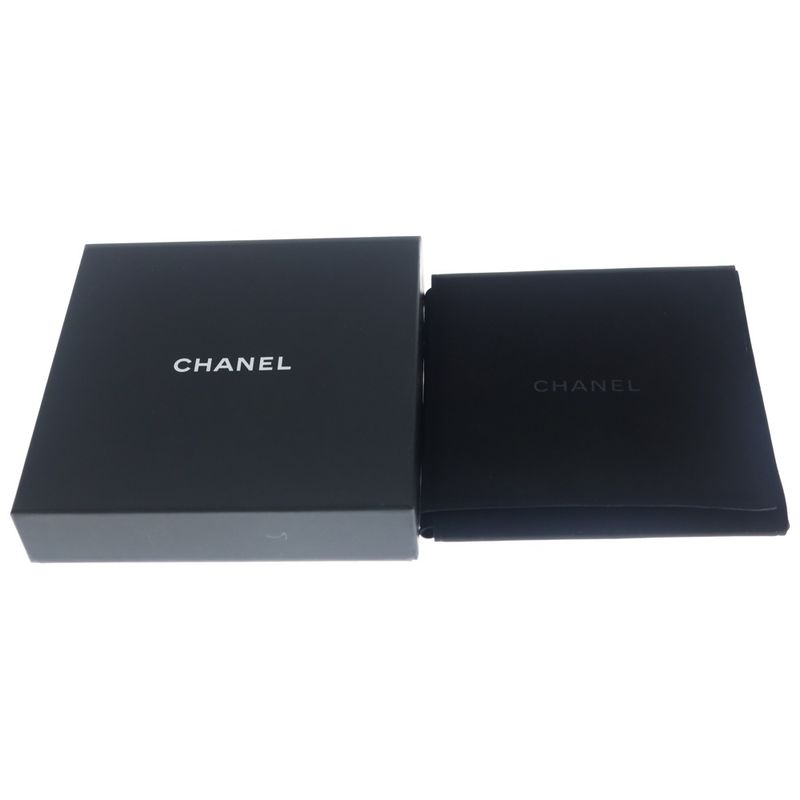 Chanel CC Logo Line Stone Necklace Choker Silver