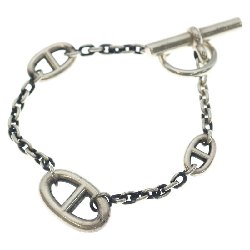 Hermes Farandole Chaine D'ancre Bracelet Silver