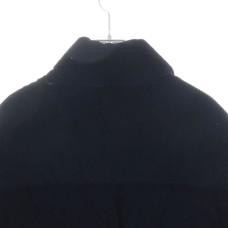 Prada Convertible Velvet Triangle Plate Down Jacket Black