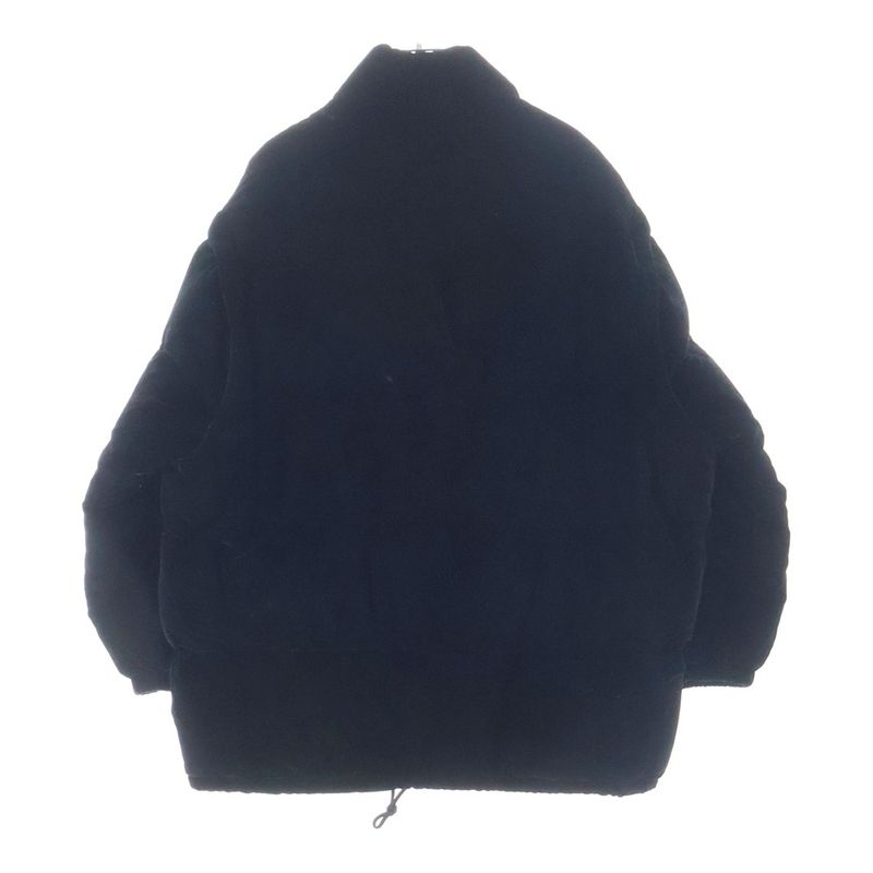 Prada Convertible Velvet Triangle Plate Down Jacket Black