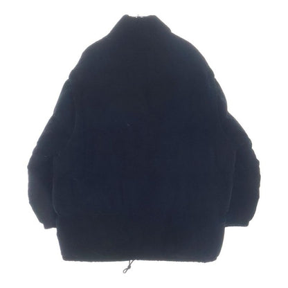 Prada Convertible Velvet Triangle Plate Down Jacket Black