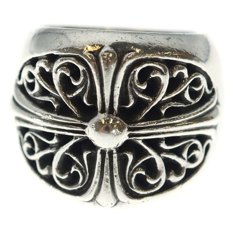 Chrome Hearts Classic Oval Cross Ring Silver