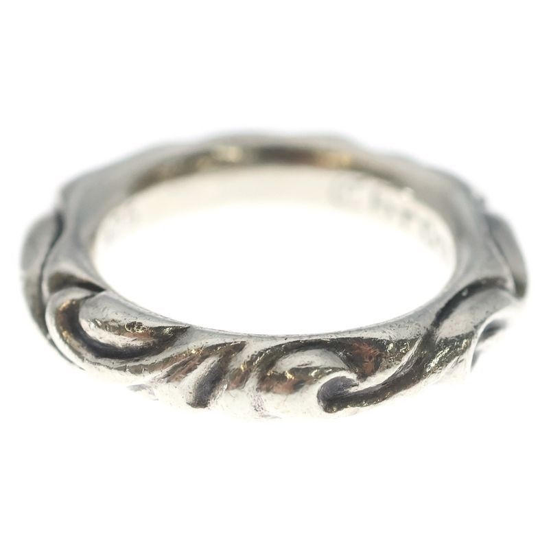 Chrome Hearts Scrl Band Scroll Ring Silver