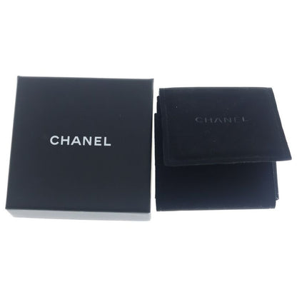 Chanel CC Logo Line Stone Pin Badge Pin Brooch Silver