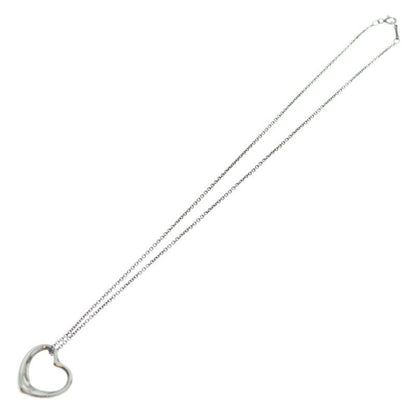 Tiffany & Co Open Heart Necklace Pendant Chain Silver
