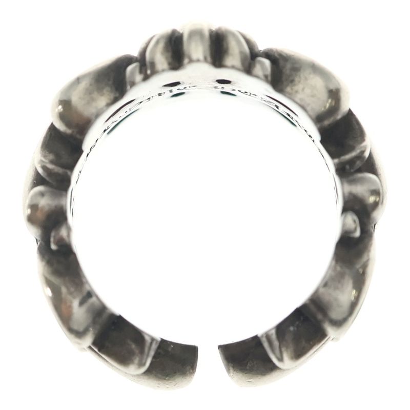 Chrome Hearts Dbl Flrl Crs Double Floral Cross Ring Silver