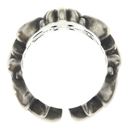 Chrome Hearts Dbl Flrl Crs Double Floral Cross Ring Silver