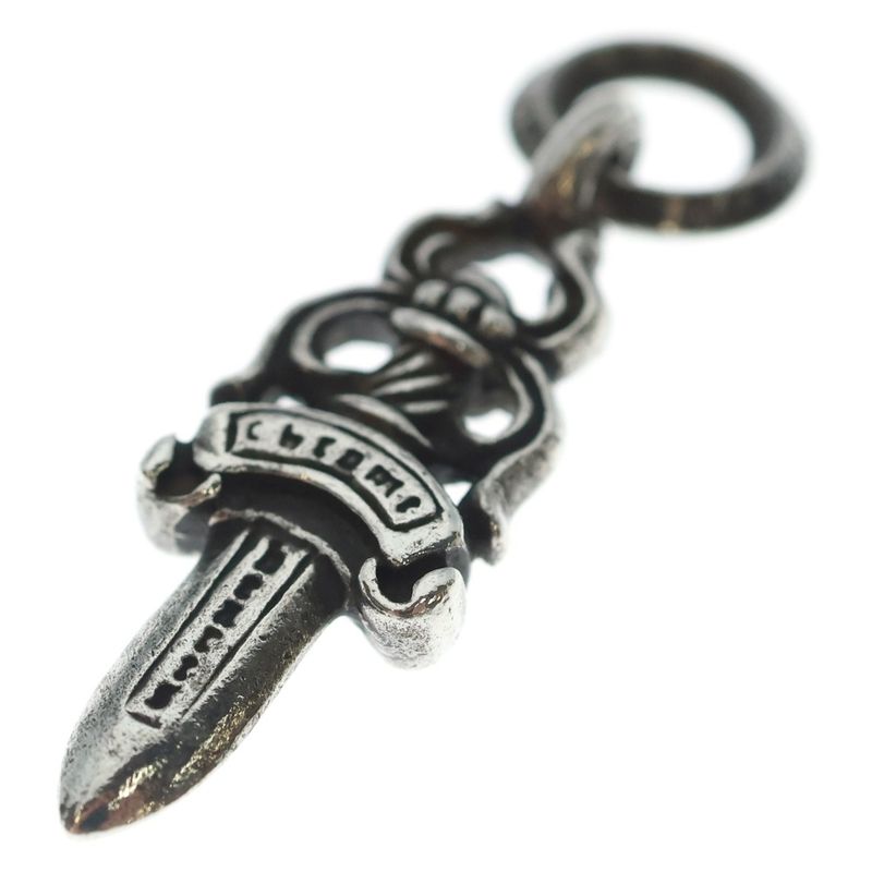 Chrome Hearts 5 Dagger 5 Daga Charm Pendant Top Silver