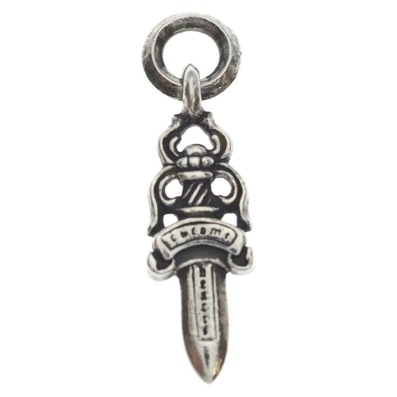 Chrome Hearts 5 Dagger 5 Daga Charm Pendant Top Silver