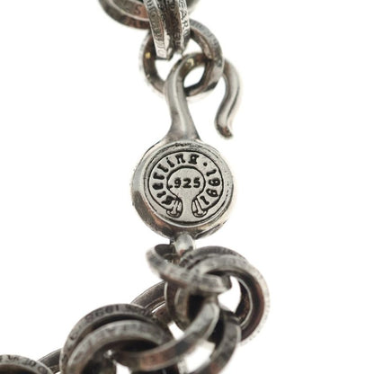 Chrome Hearts 2 Double B Ring Bring Bracelet Silver