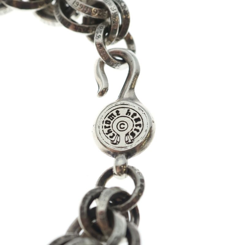 Chrome Hearts 2 Double B Ring Bring Bracelet Silver