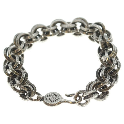 Chrome Hearts 2 Double B Ring Bring Bracelet Silver