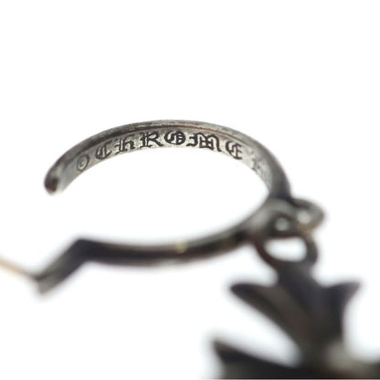 Chrome Hearts Tiny CH Cross Hoop Earrings Silver