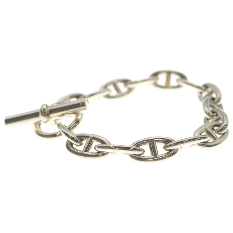 Hermes Chaine D'ancre GM 15 Pieces Chain Bracelet Silver